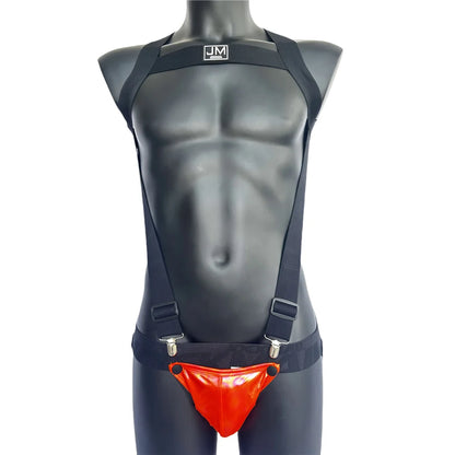 Harness & Jockstrap Set with Removable Pouch – 8 Colours | M–XL | Nylon & Elastane