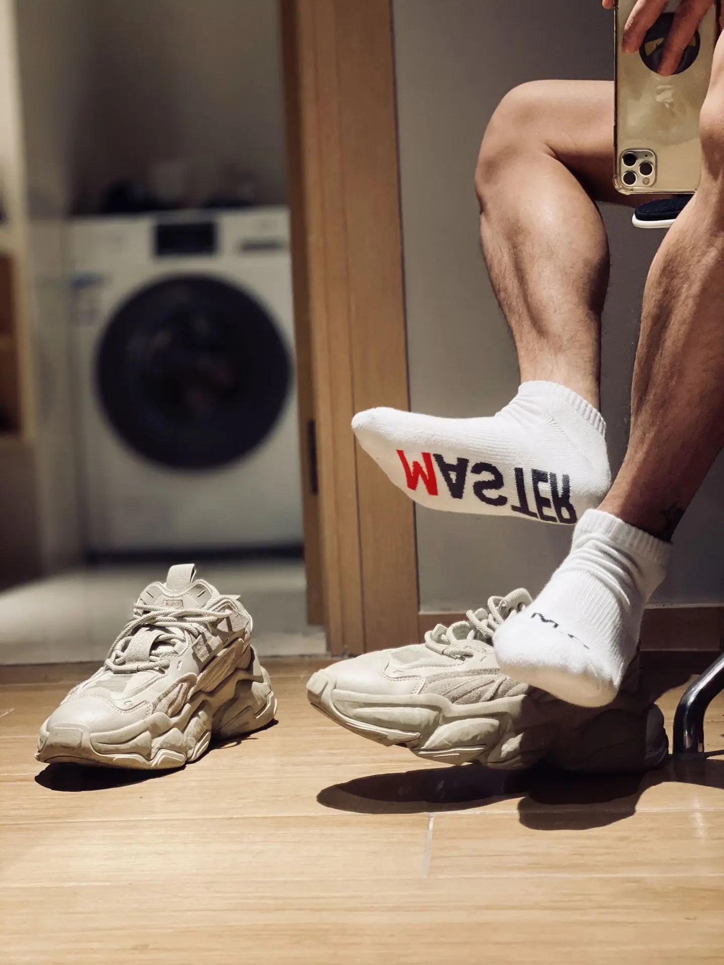 Letter Print Fetish Socks – 8 Styles | Black & White | Cotton