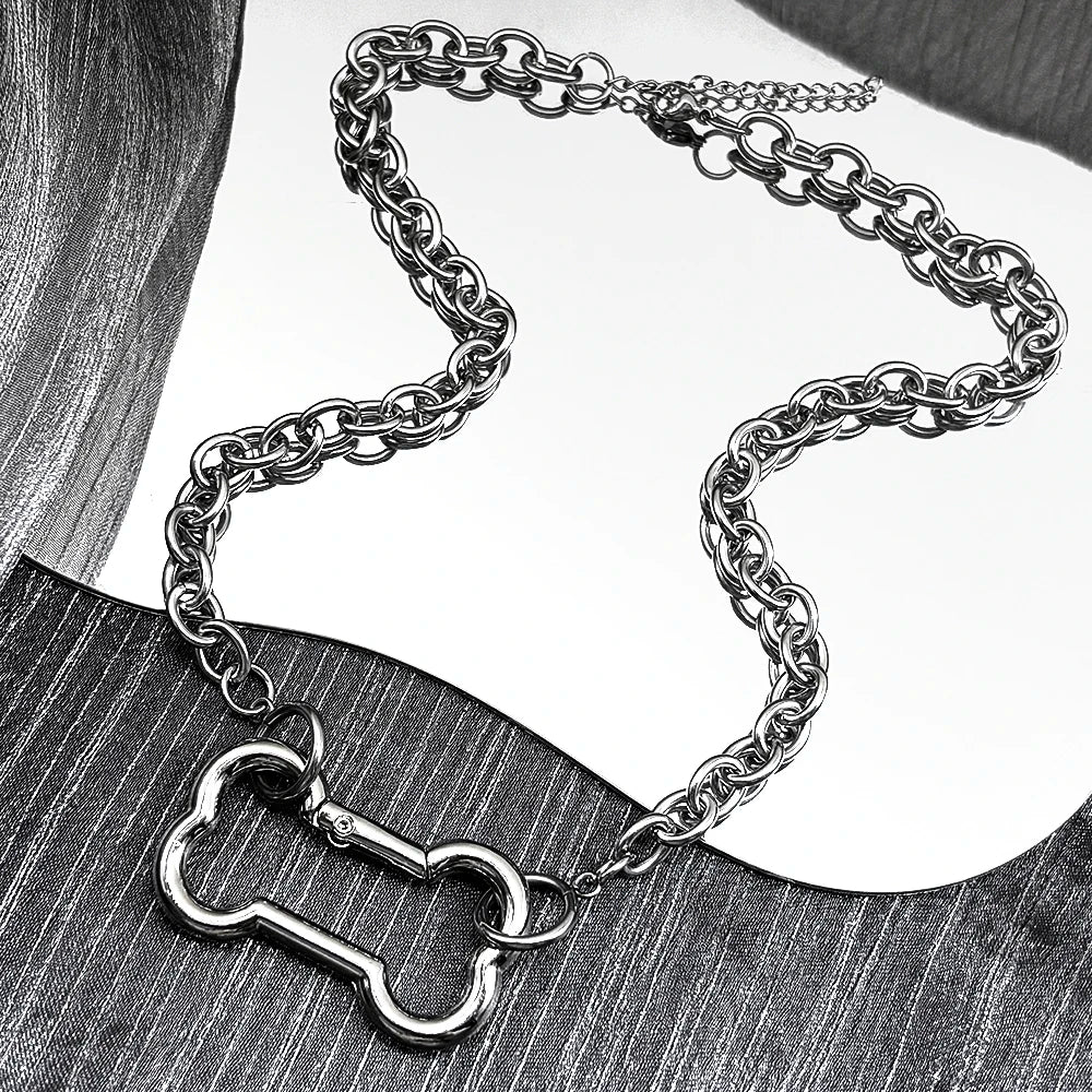 Dog Bone Pendant Necklace – 7 Styles | Stainless Steel | Punk & Goth