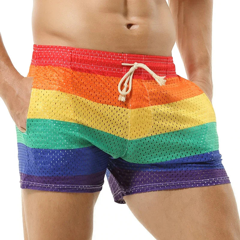 Brave Person Rainbow Mesh Swim Short – Proud Boy | S–XL