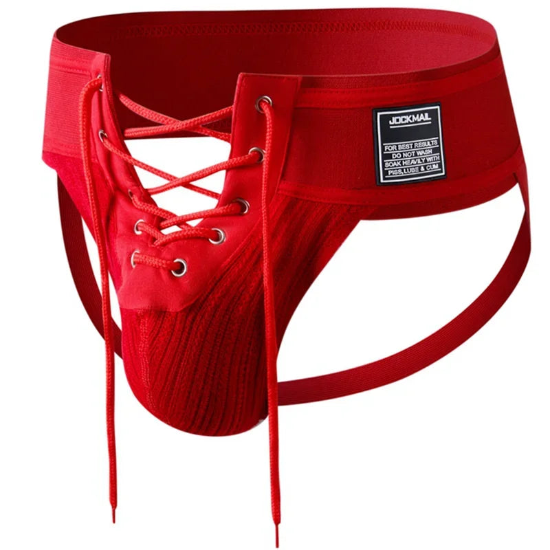 Lace-Up Jockstrap – 6 Colours | M–XL | Cotton & Lycra