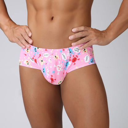 Clever-Men Slip met Skull Print. Laat je kont zien!