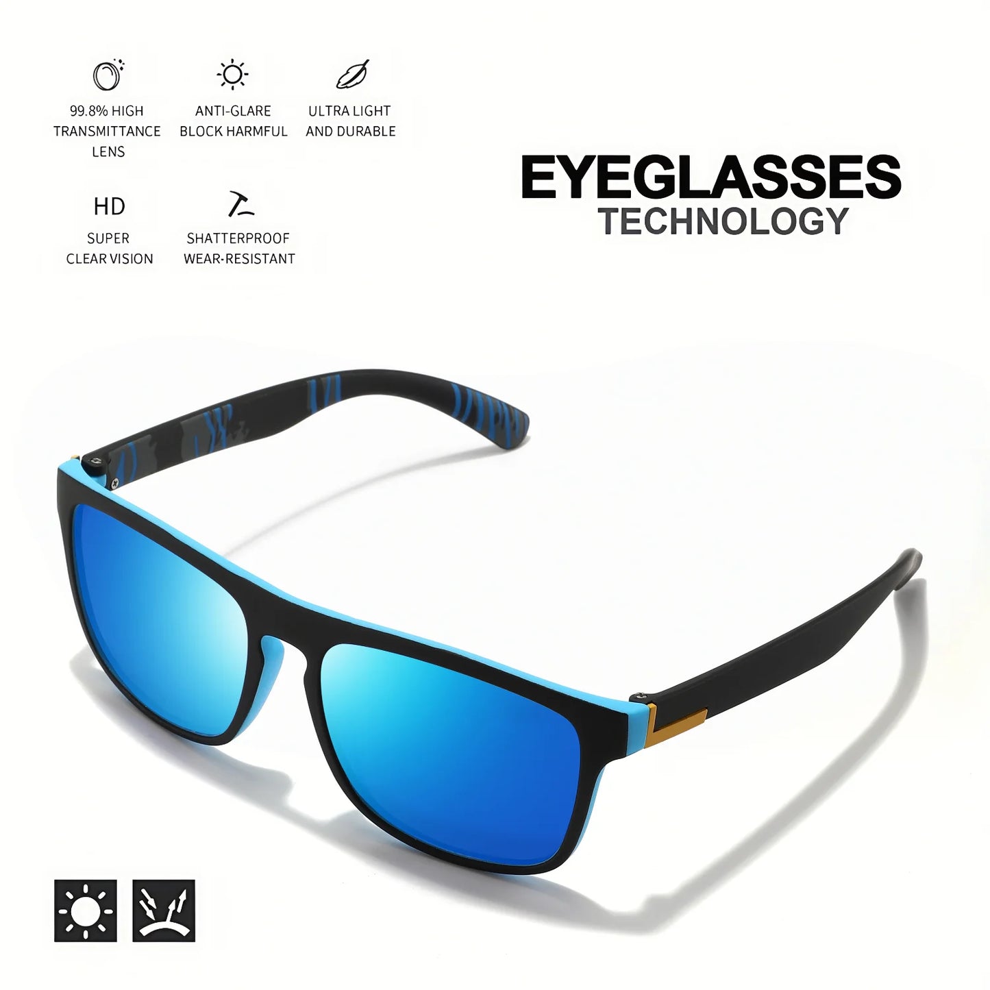 Polarised Square Sports Sunglasses – 7 Styles | UV400 | CE Certified