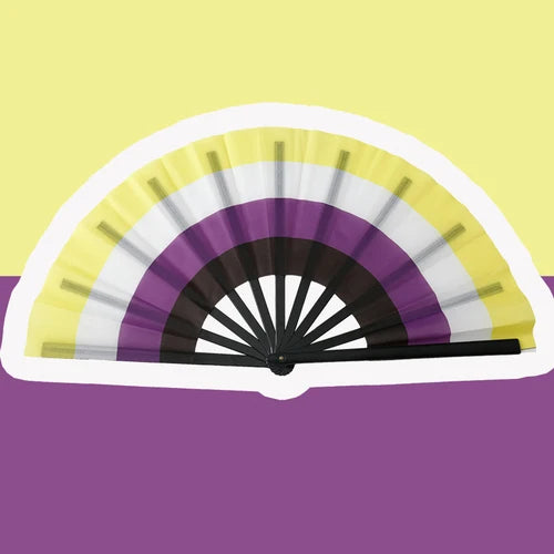 Pride Folding Fan – 7 Flag Designs | Rainbow, Lesbian, Bisexual & More