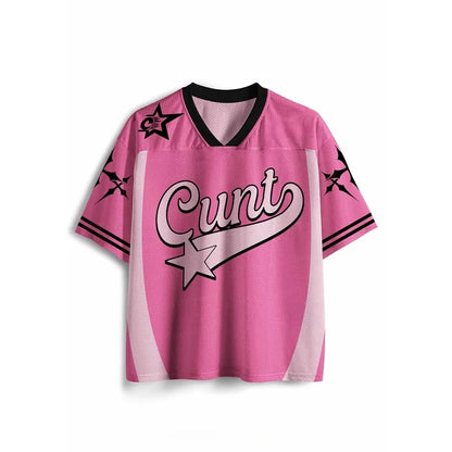 V-Neck Sport Jersey – Cunt Print | S–6XL | Polyester
