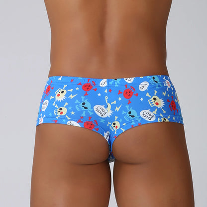 Clever-Men Slip met Skull Print. Laat je kont zien!