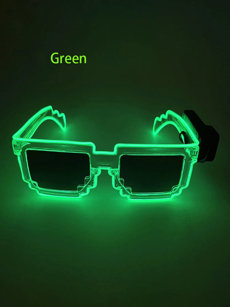 LED Light-Up Party Glasses – 9 Colours | One Size | Plastic