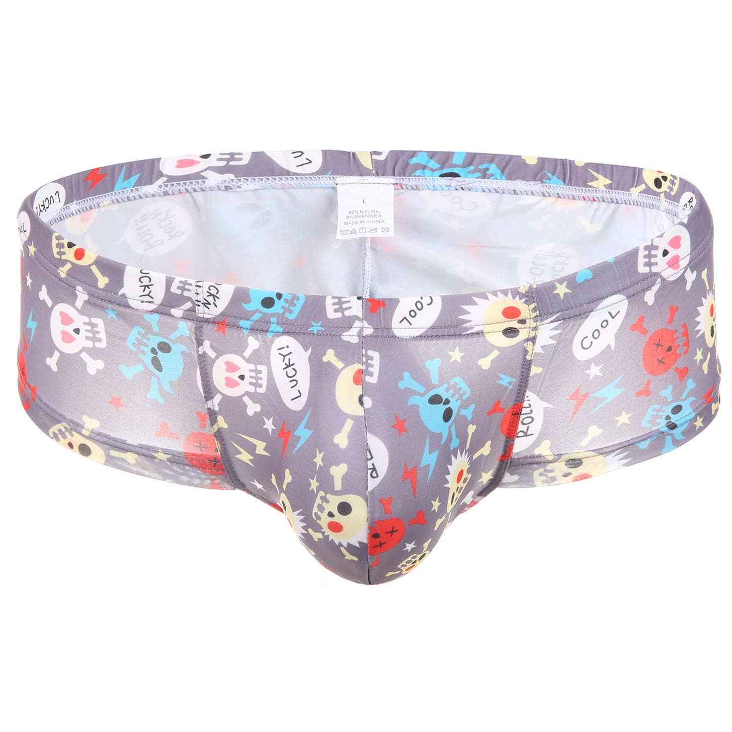 Clever-Men Slip met Skull Print. Laat je kont zien!