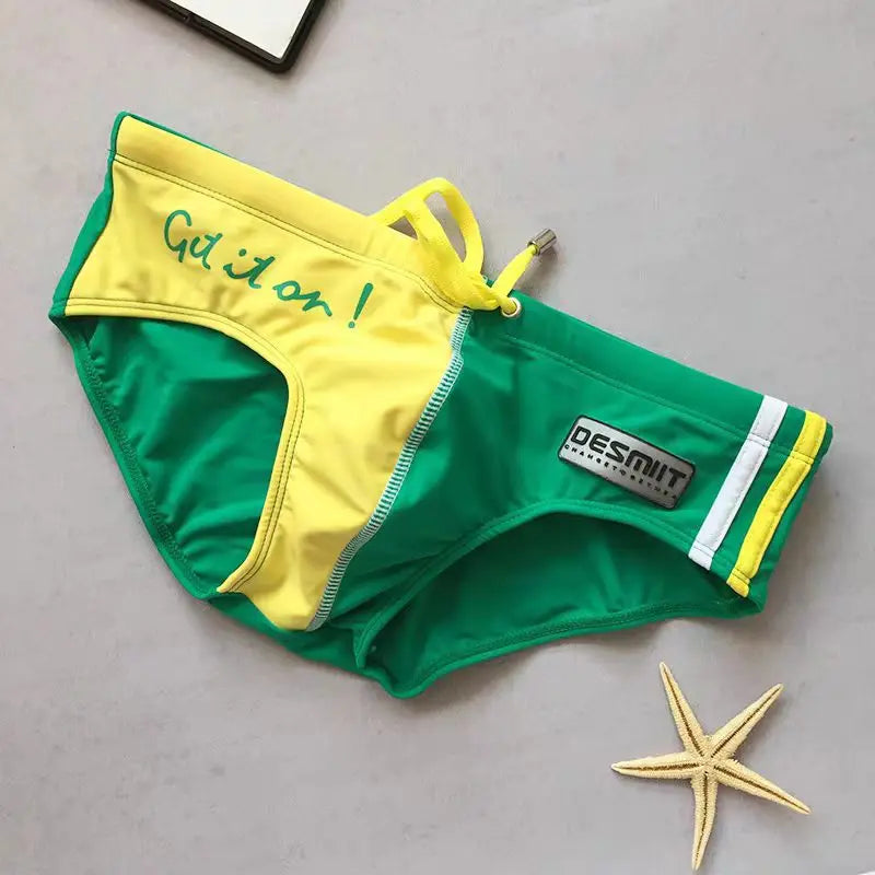 Colour Block Swim Brief – 4 Colours | M–2XL | Polyester & Elastane