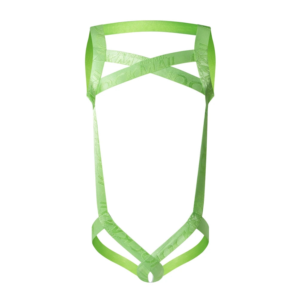 JOCKMAIL Hollow-Out Ring Strap Harness Bodysuit