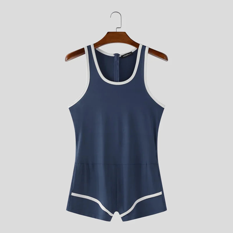 Incerun Bodysuit met Mooie Accenten