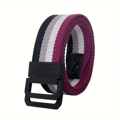 Pride Flag Stripe Canvas Belt – 9 Designs | Double Ring Buckle | 125cm