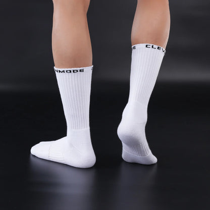 Terry Cushion Crew Socks – White | One Size | Cotton, Polyester & Spandex