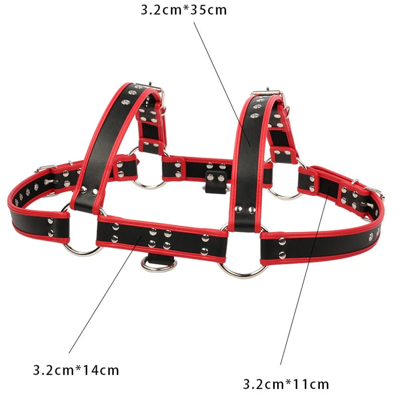 Body Harness – 6 Colours | One Size | Faux Leather
