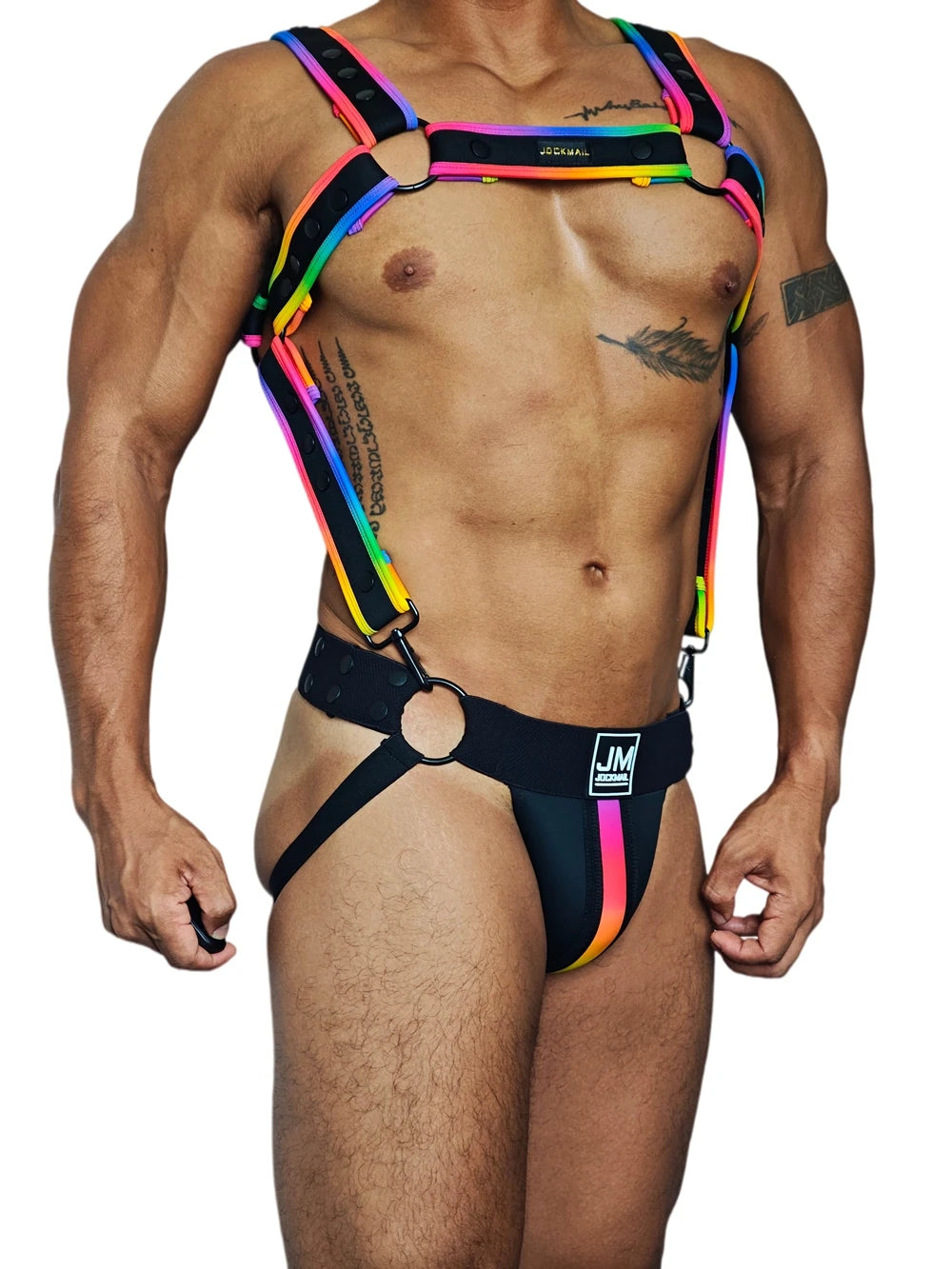 Neoprene Harness & Jockstrap Set – 7 Colour Combos | One Size | DIY Mix & Match