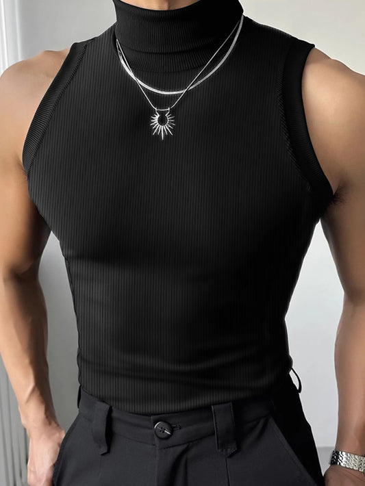 Knit Collar Tank Top