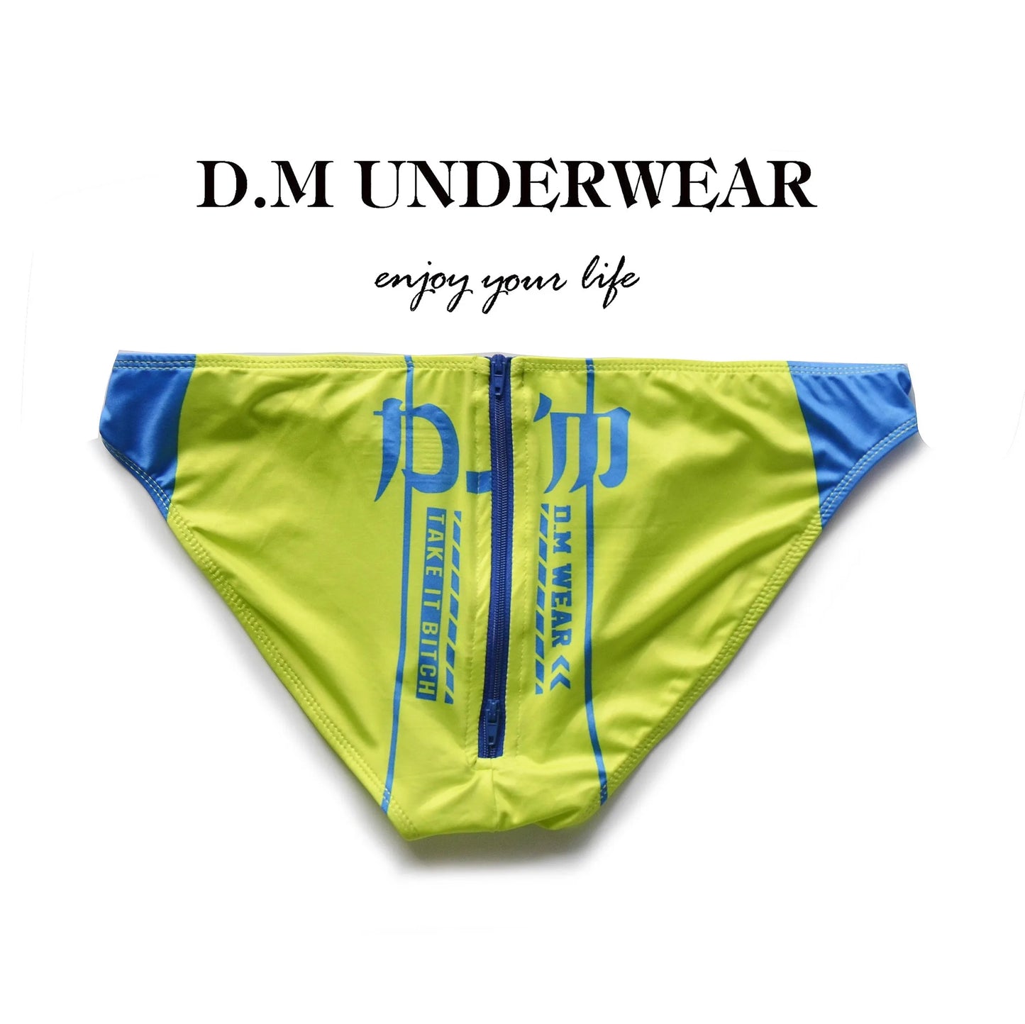 Letter Print Brief – 5 Colours | M–2XL | Polyester & Elastane