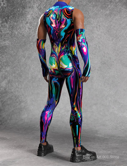 Festival Jumpsuit with Matching Arm Pieces – 4 Bold Designs | S–4XL