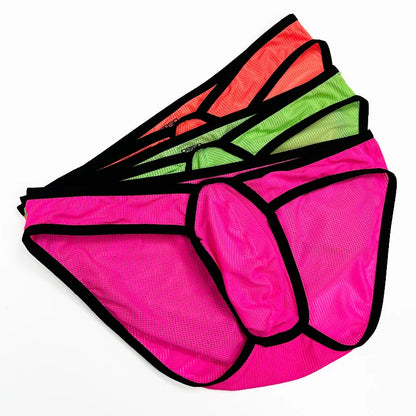 Men's Fluorescent Briefs | Pink, Green & Orange | M–XXL