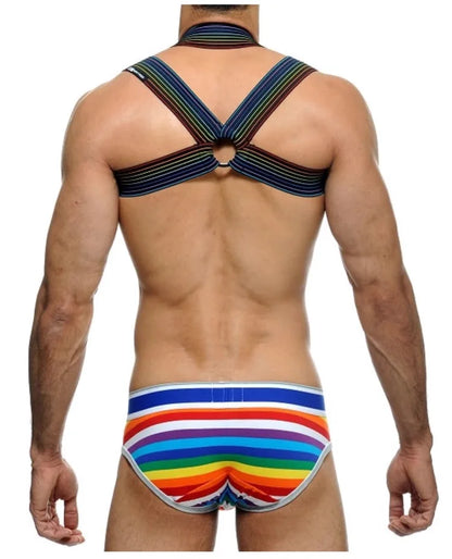 Elastane Chest Strap Harness | White & Black | 3 Sizes