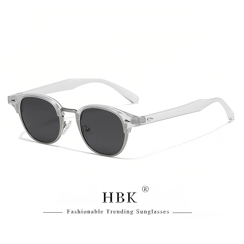 Semi-Frameless Round Sunglasses – 5 Colours | One Size | Metal & Plastic