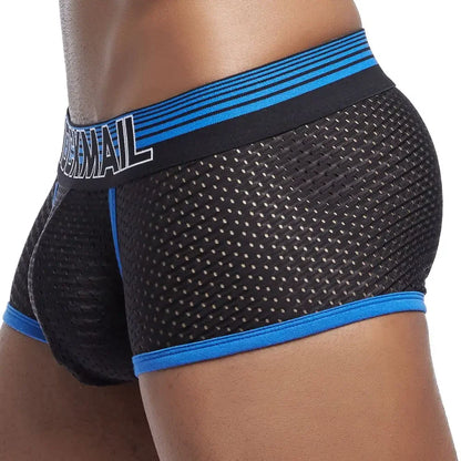 Mesh Boxer Short – Red, Yellow, Blue & Green | M–2XL | Mesh & Lycra