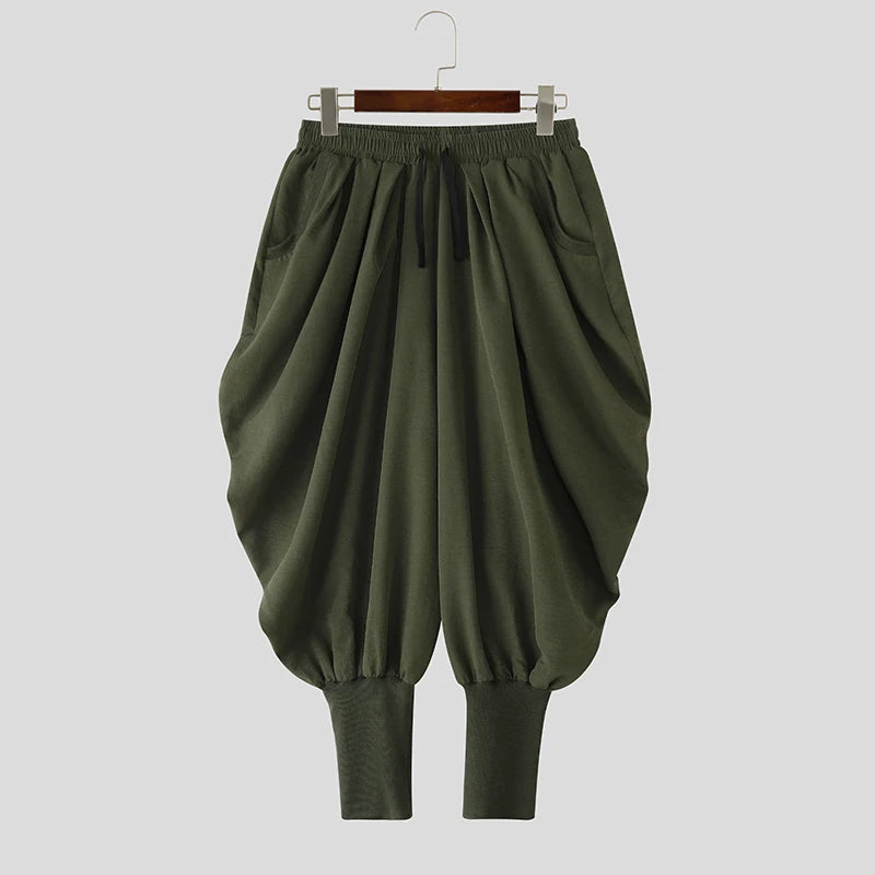 Solid Colour Harem Pants | Drawstring | 3 Colours | S–5XL