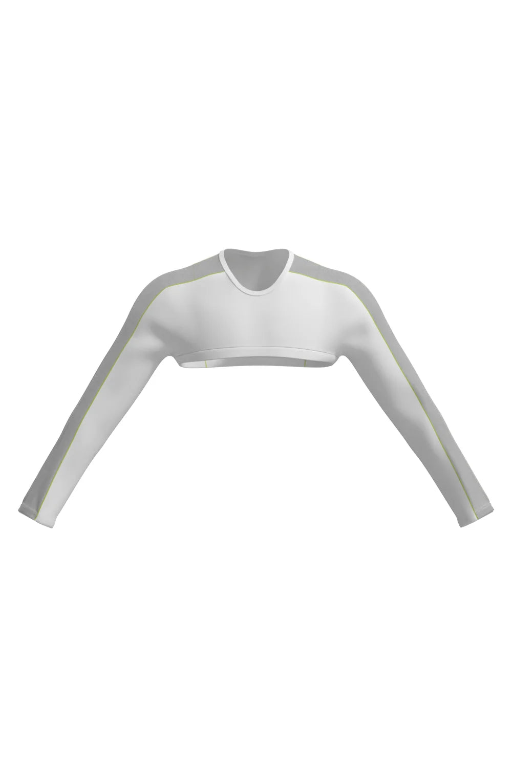 Tauwell Long-Sleeve Micro Crop Top – Black & White | M–2XL | Polyester