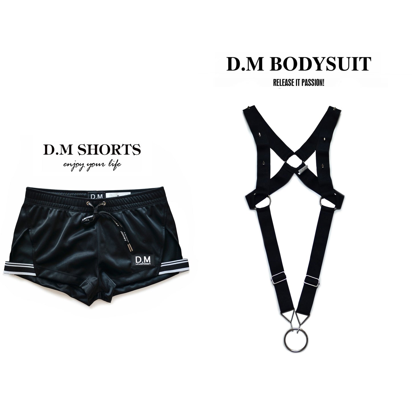 Neon Party Short & Harness Set – 10 Colours | M–2XL | Polyester & Elastane