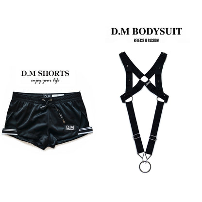 Neon Party Short & Harness Set – 10 Colours | M–2XL | Polyester & Elastane