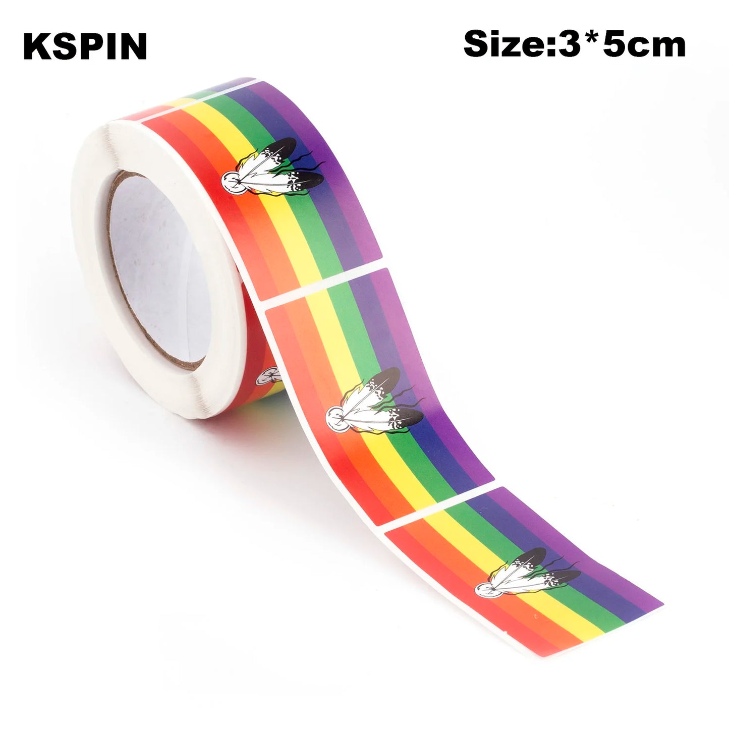 Pride Sticker Roll – 8 Designs | 250 Stickers | 3×5cm | Self-Adhesive