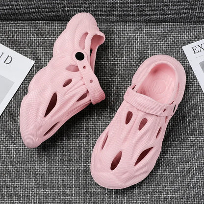 Hollow-Hole EVA Clog Sandals – Black, Khaki, Pink, Grey & White | EU 35–45
