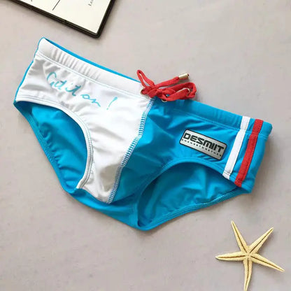 Colour Block Swim Brief – 4 Colours | M–2XL | Polyester & Elastane