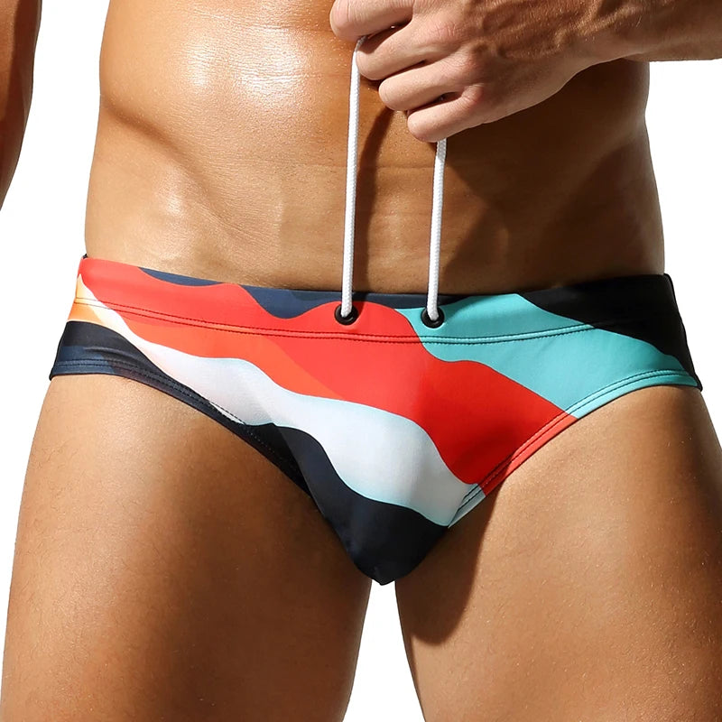 Camouflage Swim Brief – 4 Colours | M–2XL | Polyester & Spandex