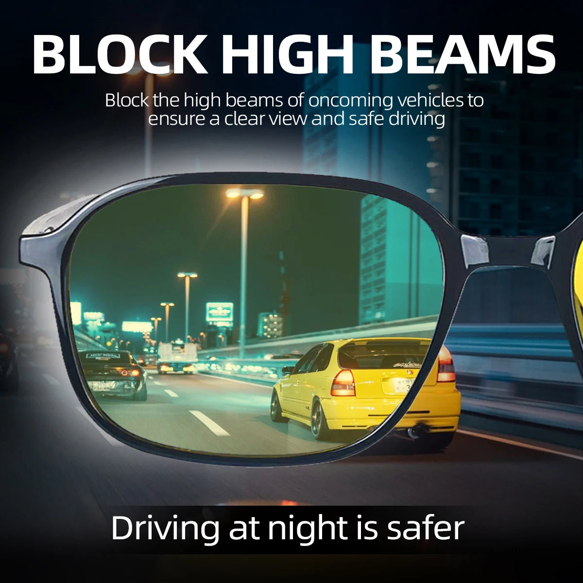 Polarised Night Drive Glasses – 3 Wood Colours | One Size | Plastic & Polarised