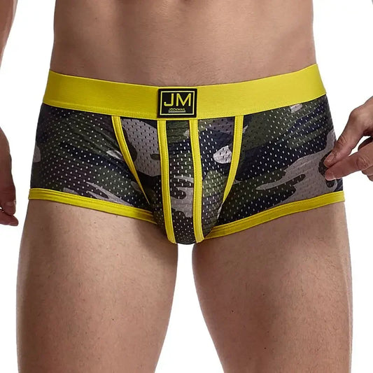 Camo Print Mesh Boxer Short – 6 Colours | M–2XL | Nylon & Lycra