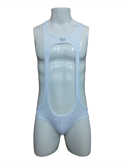 Gymnastics Bodysuit – Black, White, Yellow & Green | M–2XL | Nylon & Lycra