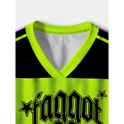 Y2K Faggot Mesh Sport Crop Top – Green | S–4XL | Polyester