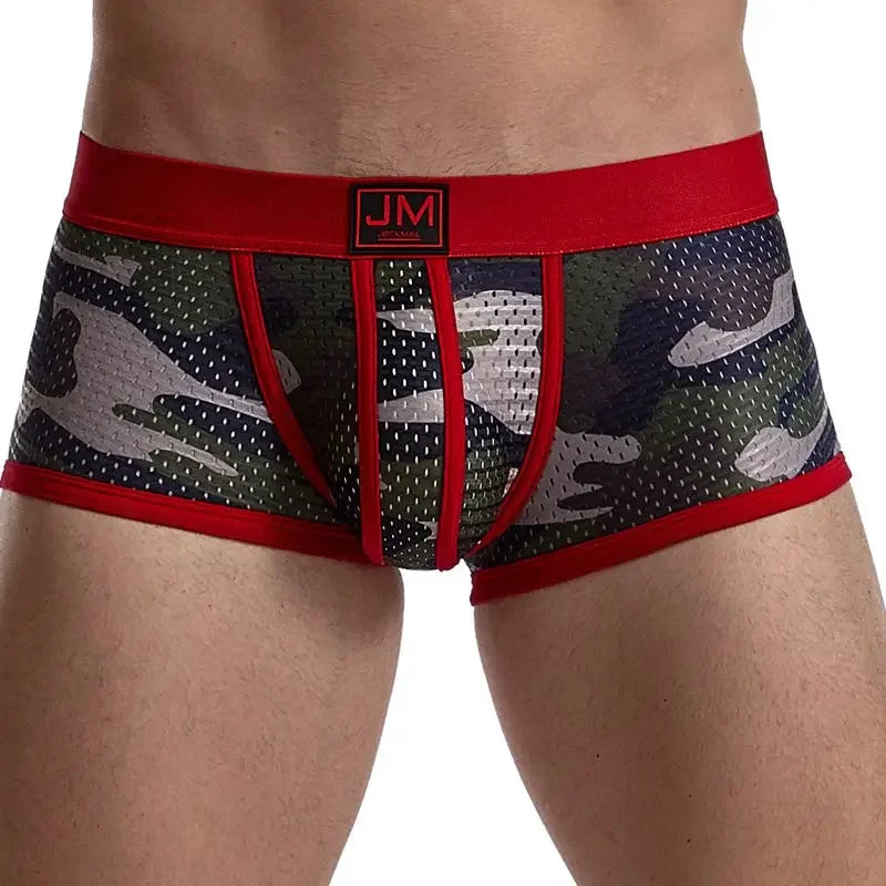 Camo Print Mesh Boxer Short – 6 Colours | M–2XL | Nylon & Lycra