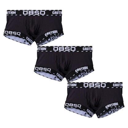 Caution Boxershort 3-Pack – 4 Colours | M–2XL | Cotton