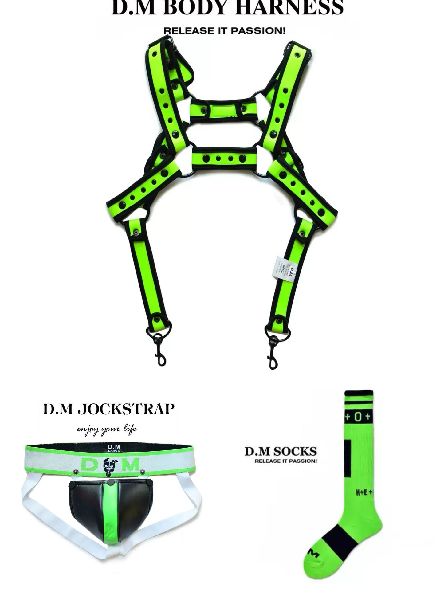 D.M. Harness, Jockstrap & Socks Set | 16 Styles | M–XXL