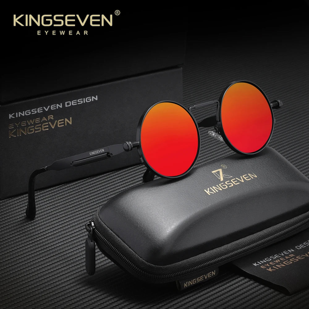 Polarised Round Punk Sunglasses – 10 Colours | One Size | Alloy & TAC
