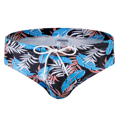 Jockmail Swimbrief – Tropical Leaves, Dots & Rainbow | M–XL