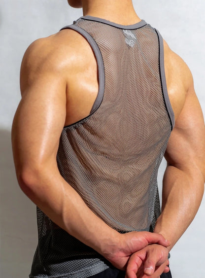 Mesh Tank Top – 5 Colours | M–2XL | Nylon & Elastane