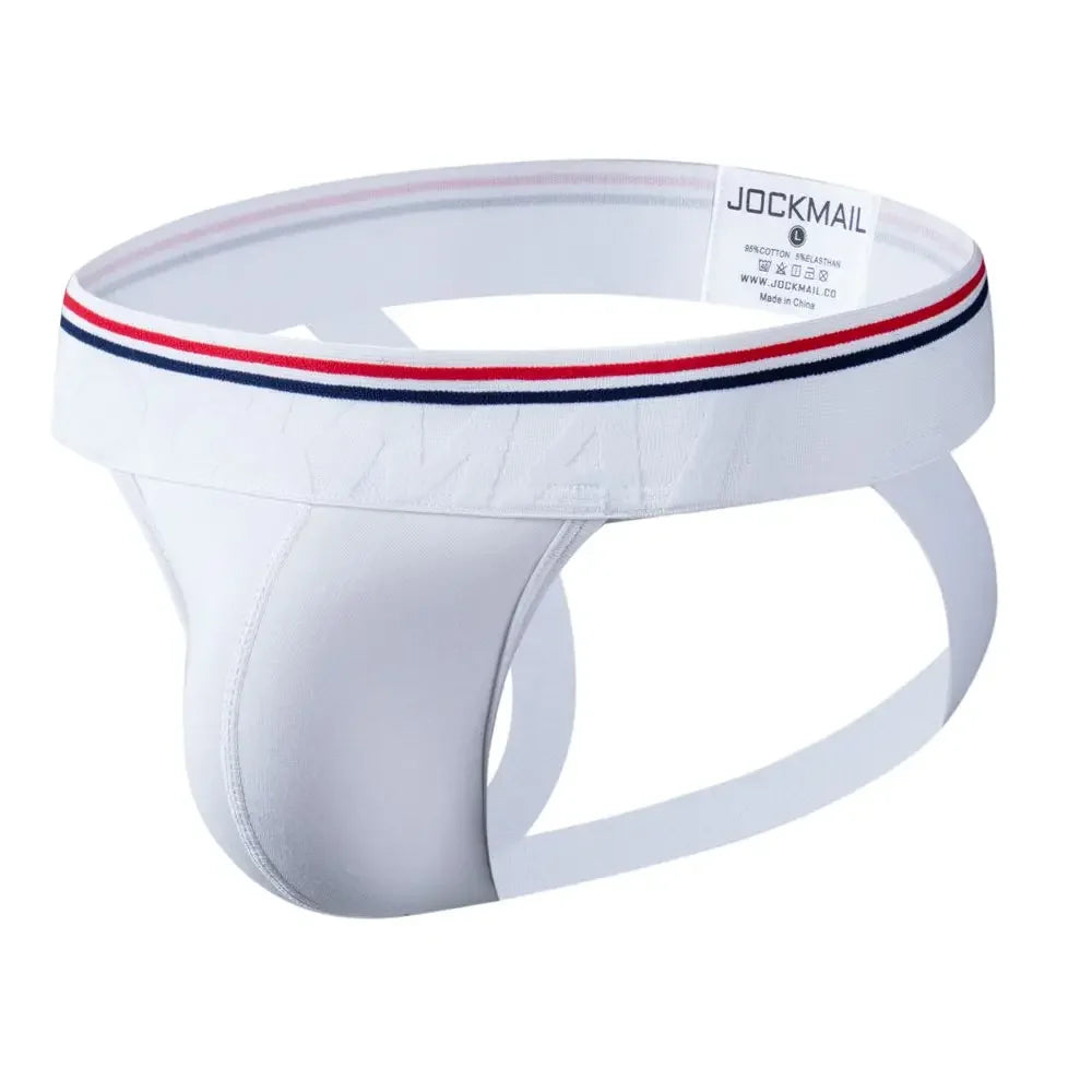 Cotton Jockstrap – Black & White | M–2XL | Cotton & Lycra