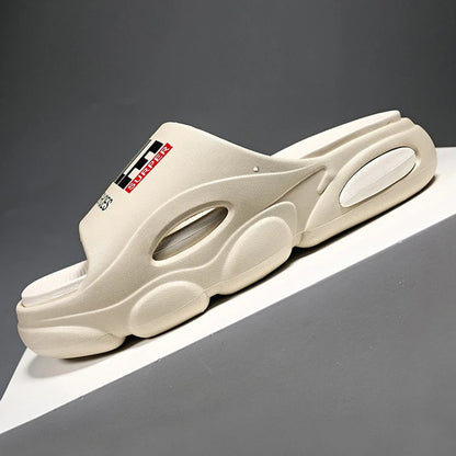 Thick Sole Slide Slippers – White, Black & Beige | EU 38–45