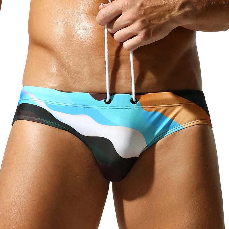Camouflage Swim Brief – 4 Colours | M–2XL | Polyester & Spandex
