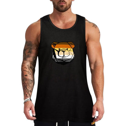 Bear Pride Flag Tank Top – 6 Sizes | 100% Cotton | Black