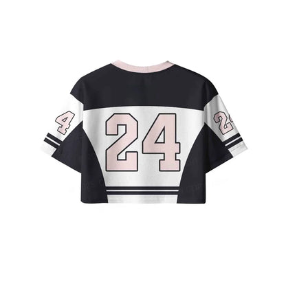 Y2K Mesh Sport Crop Top – Submissive Print | S–4XL | Polyester
