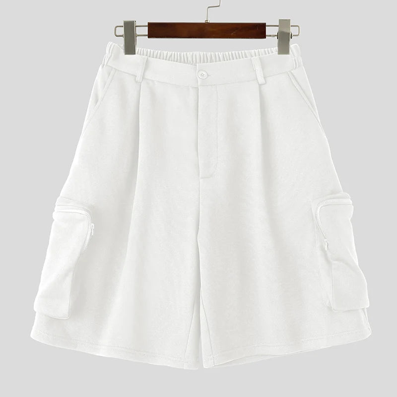 Men's Wide Leg Shorts – Loose Button Fly Casual Summer Streetwear | S–5XL